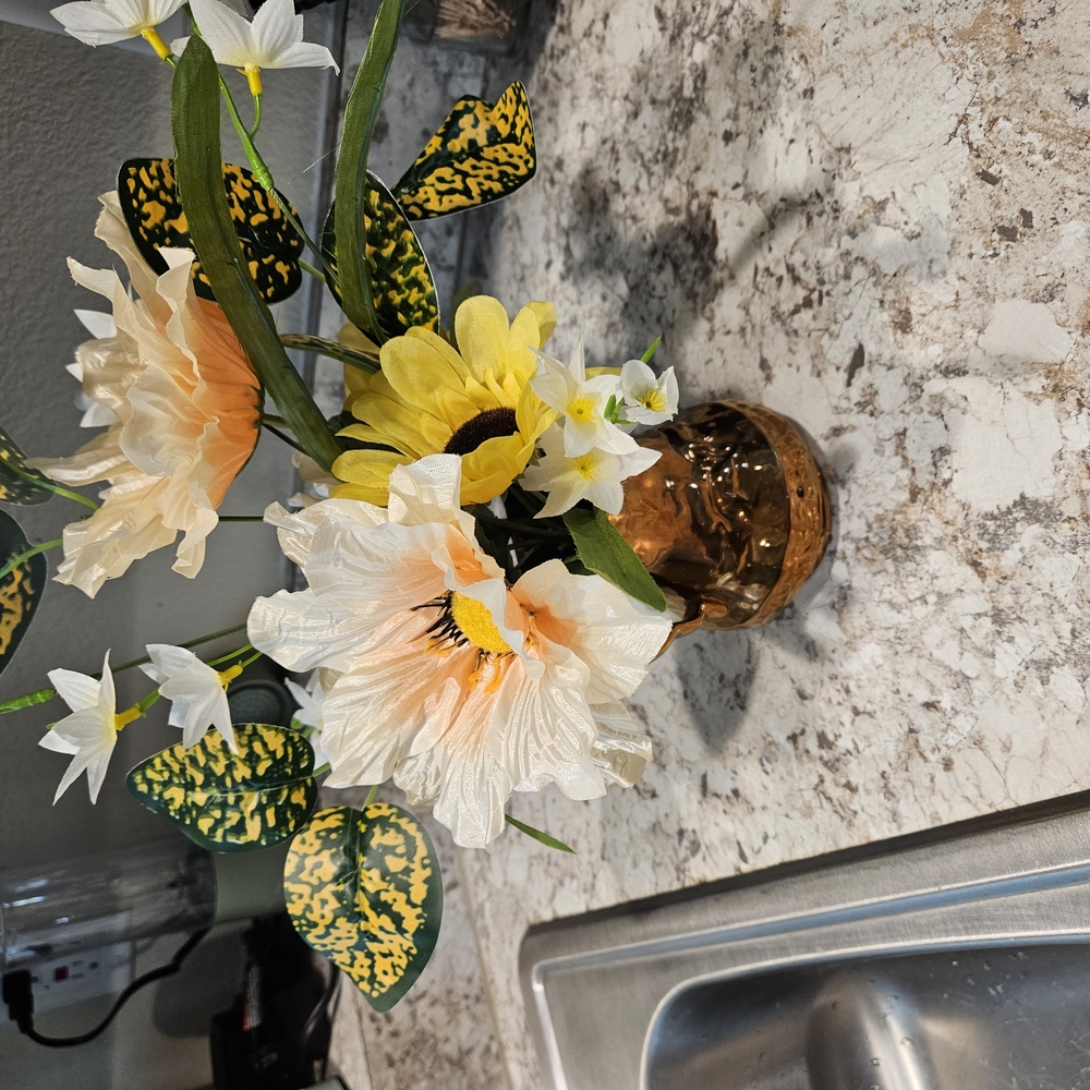Elegant Floral Arrangement in Brown Vase